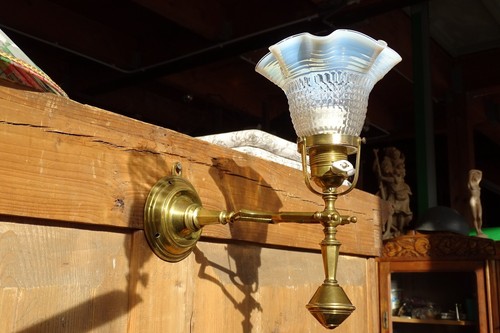 1915 messing wandlampe - messing,