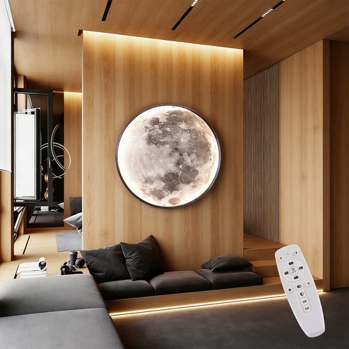 Mond wandlampe art deco - art,