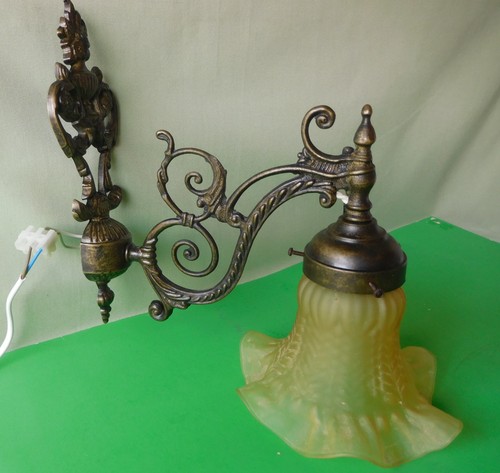 Sehr alt wandlampe messing mit - messing,